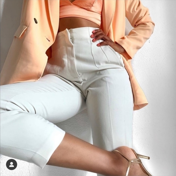Zara Pants - Zara High Waisted Cropped Dress Pants Small